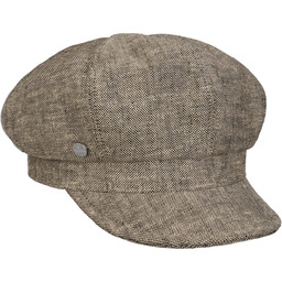 Czapka z Lnu Carletta Newsboy by Lierys, beżowy