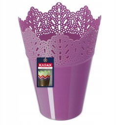 Doniczka Calade na kwiaty z koronką 16 x
