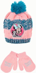 Niemowlęca czapka i rękawiczki dla dziewczynki Myszka Minnie