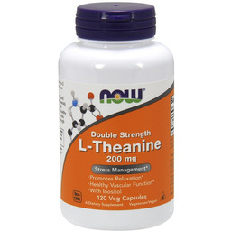 NOW Double Strength L-Theanine 200mg Suplement diety, 120