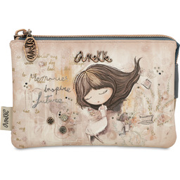 Anekke Beżowy Portfel Damski Z 3 Przegródkami