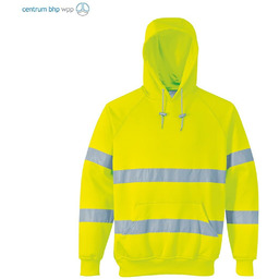 B304 - Bluza ostrzegawcza z kapturem - żółty