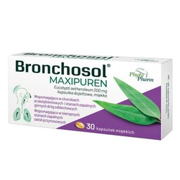 BRONCHOSOL Maxipuren Lek rośliny na kaszel, 30 kaps.