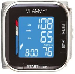 VITAMMY SMART 0.7 CZARNY Ciśnieniomierz nadgarstkowy, funkcja WHO