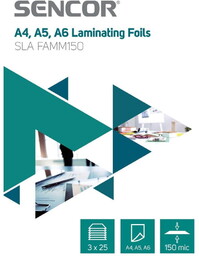 Sencor SLA FAMM150 Folia do laminowania A4, A5,