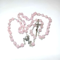 Różaniec do Pierwszej Komunii - kamień naturalny kwarc