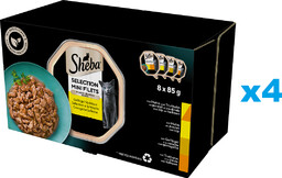 SHEBA Selection Drobiowe Smaki tacki 32x85 g