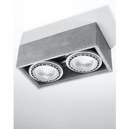 SOLLUX LIGHTING Lampa sufitowa QUATRO 2 SL.0884 beton