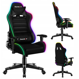 Fotel gamingowy kubełkowy Huzaro czarny do biurka