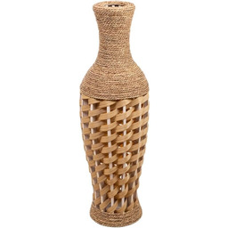 Alexandra House Living Wazon podłogowy brązowy PVC włókno