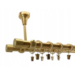 Karnisz Sufit 19+19 Złoto Mat 140cm Luna