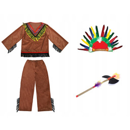 Kostium Indiański Pióropusz Indianina 134-140