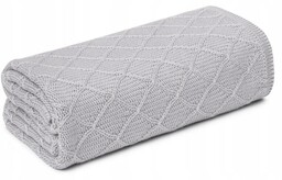 Light Grey kocyk bambusowy 90x90 cm wafer My
