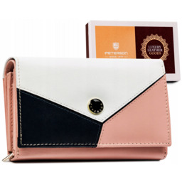Portfel skórzany Peterson [DH] PTN RD-22-GCL-Y różowy