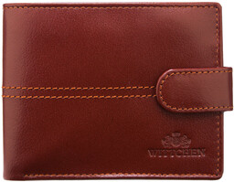 Skórzany portfel średni brązowy