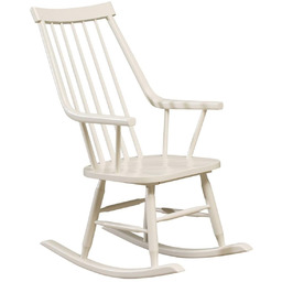 Fotel bujany Henry white, 54 x 44 x