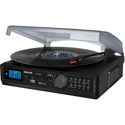 SENCOR Gramofon STT 212U Czarny, Automatyczny, Napęd paskowy,