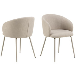 Krzesło do jadalni, tapicerowane Eleanor, beżowe/kaszmirowe (08177)