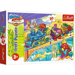 Trefl, puzzle, Super Zings, W pogoni za przygodą,