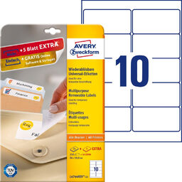 Usuwalne etykiety uniwersalne Avery Zweckform A4 30ark./op. 96
