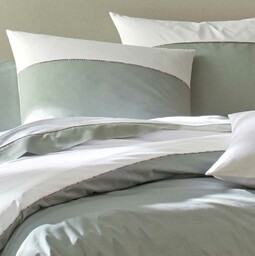 Blanc Des Vosges Poszewka perkalowa Duo Zielona