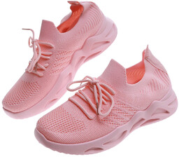 Różowe wsuwane sneakersy buty sportowe