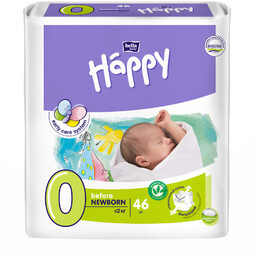 Bella Happy Pieluszki Dla Wcześniaków Do 2Kg 46szt