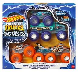Hot Wheels Zestaw pojazdów Monster Trucks Power Smashers