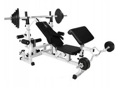 Zestaw 100 kg Ławka + Sztangi bitumiczne Gorilla