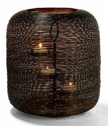 Philippi BOTSWANA Lampion Tealight 36 cm Czarno/Złoty