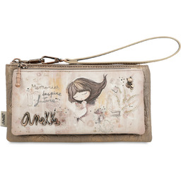 Anekke Beżowy Elegancki Damski Portfel Z Laleczką
