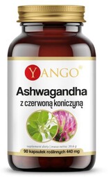YANGO Ashwagandha z czerwoną koniczyną, 90 kapsułek