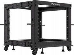 Lanberg Open Rack 9U 600x600-1100 regulowany czarny