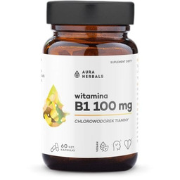Witamina B1 100 mg, tiamina, Aura Herbals, 60