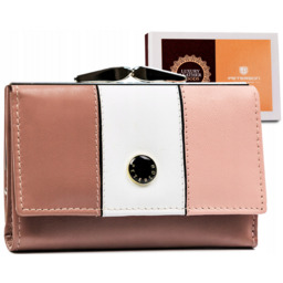 Portfel skórzany Peterson [DH] PTN RD-18-GCL-S różowy