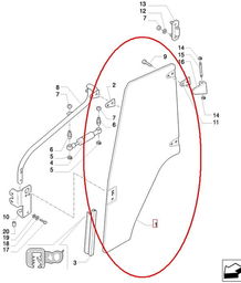 SZYBA DRZWI LEWA NEW HOLLAND CASE 87302769