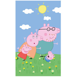 Carbotex Ręcznik dziecięcy 30x50 Świnka Peppa family niebieski