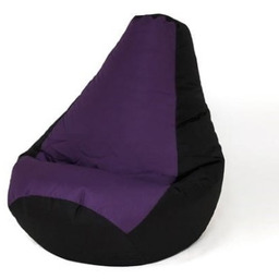 Go Gift Pufa worek sako GRUSZA czarny-fiolet L