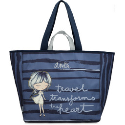 Anekke Granatowa Torba Na Plaże Damska Premium