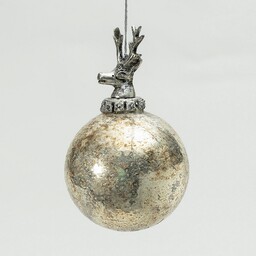 Bombka szklana Royal Deer 10x10x16 cm, 10x10x16 cm