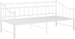 Edinos Białe metalowe łóżko rozkładane 90x200 cm P4-A48