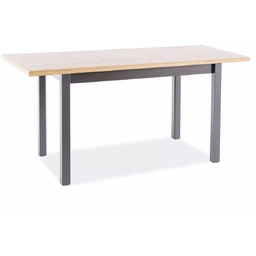 Stół Adam 100 (140)x60 Dąb Artisan, Czarny Mat