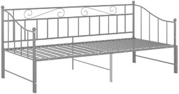 Edinos Szare metalowe łózko rozkładane 90x200 cm F7-K88