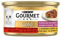 Purina Nestle GOURMET GOLD Wołowina z kurczakiem mix
