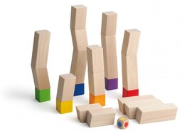 Klocki drewniane balansujące wieże Tricky Blocks Erzi 42363
