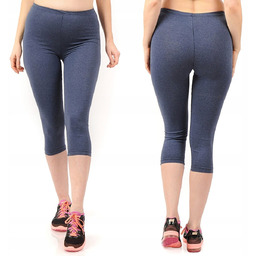 Legginsy damskie 3/4 krótkie Polskie bawełniane Getry Jeans