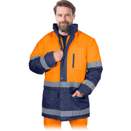 KURTKA OCHRONNA OCIEPLANA REIS BLUE-ORANGE-J; POMARAŃCZOWO-GRANATOWY (XXXL)