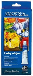 Farby olejne w tubie 12 kolorów 12ml -