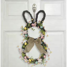 Piękny Wielkanocny stroik Wianek na drzwi okno Zajączek