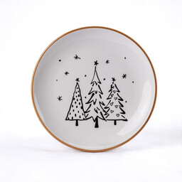 Decodoma Ceramiczny talerz CHOINKI 20 cm